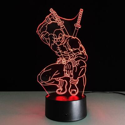 Smart Touch 3D Illusion 7-Color LED Light - Deadpool