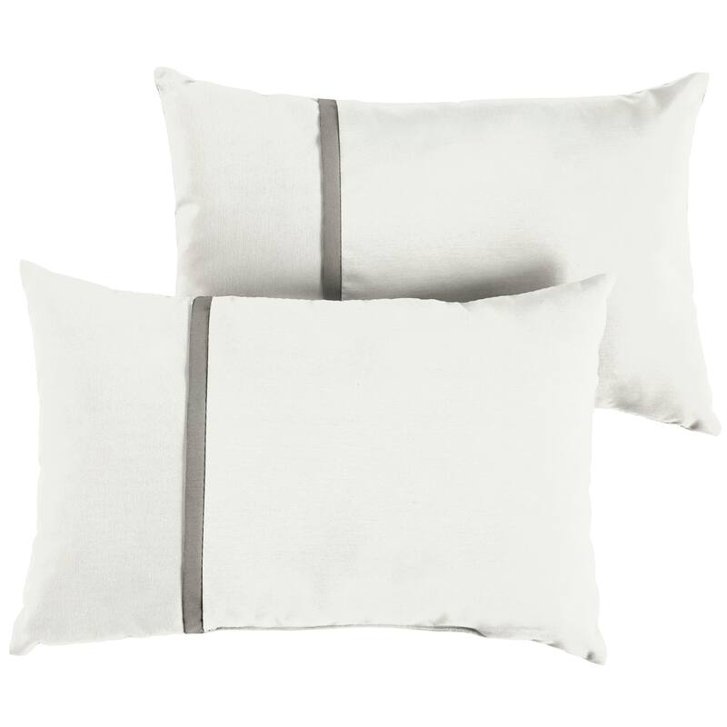 Sorra Home Sunbrella Outdoor Single Petite Flange Pillow Set of 2