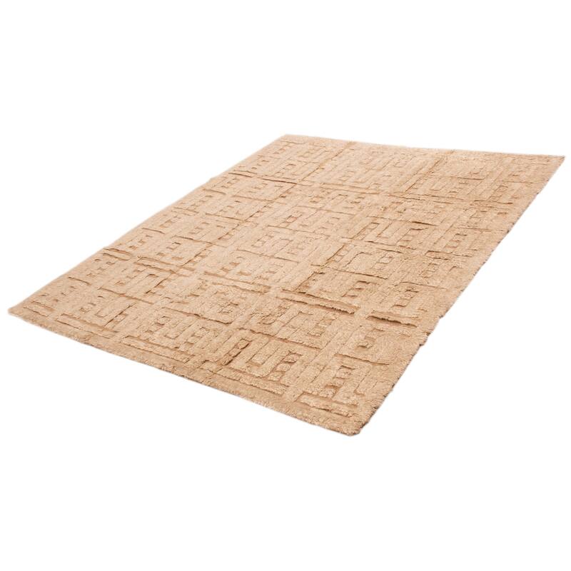 ECARPETGALLERY Hand-knotted Tangier Cream Wool Rug - 8'6 x 10'3