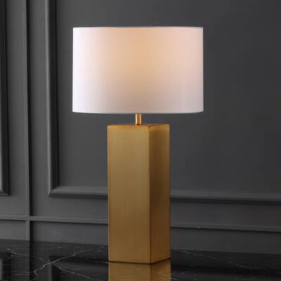 SAFAVIEH Couture Hank Metal Square Table Lamp - 16"W x 16"D x 28"H