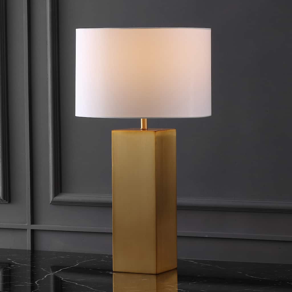 SAFAVIEH Couture Hank Metal Square Table Lamp - 16"W x 16"D x 28"H
