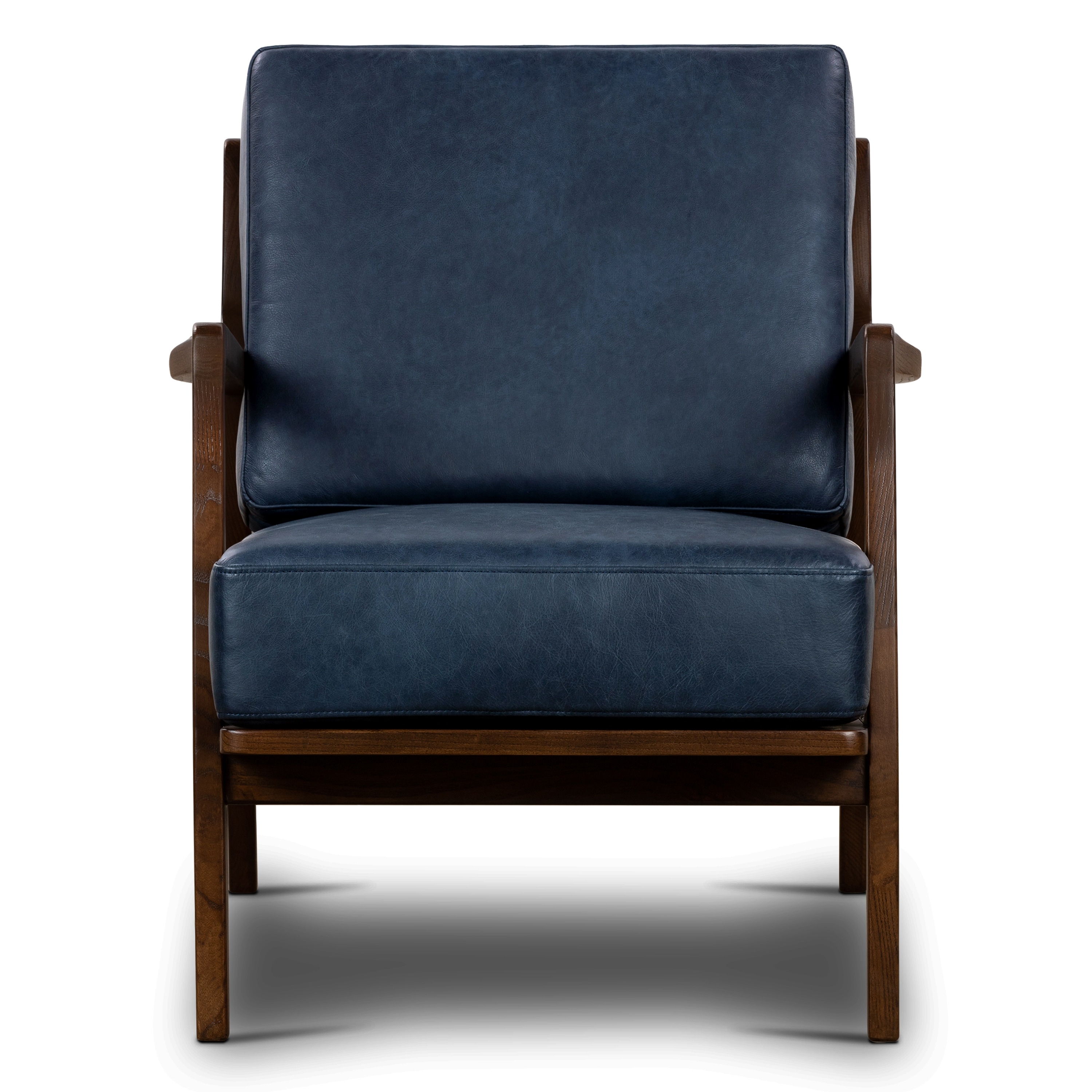 Poly and Bark Verity Leather Lounge Chair Genuine Italian