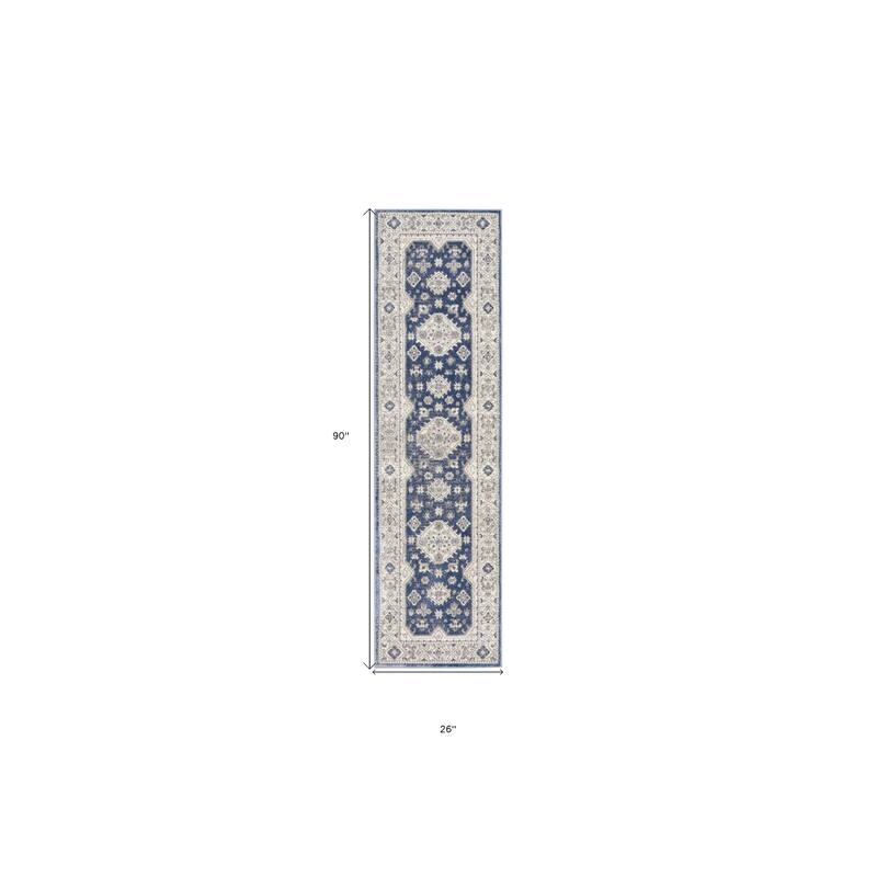 Nete Power Loomed Soft Durable Area Rug By HomeRoots - 90' X '26' X '0.5