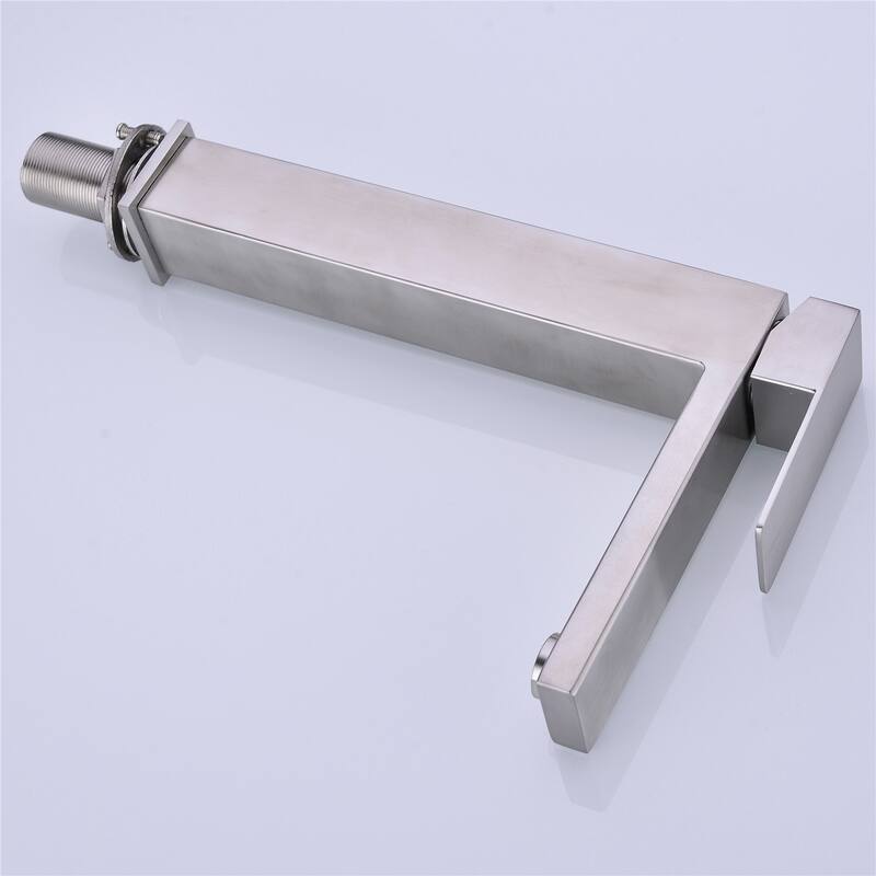 Single Handle Sink Brushed Nickel Vanity Bathroom Faucet with Splash Free Aerator, High Pressure Resistant