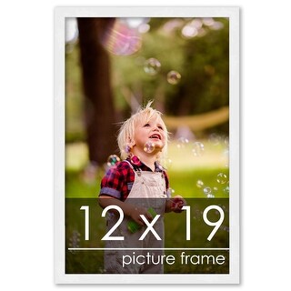 12x19 Frame 12x19 Frame White Wood Picture Frame - UV Acrylic, Foam Board Backing ...