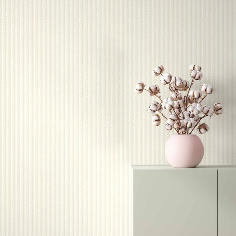 Chevron Basket Weave Timeless Quilted Feel Jute Design Wallpaper