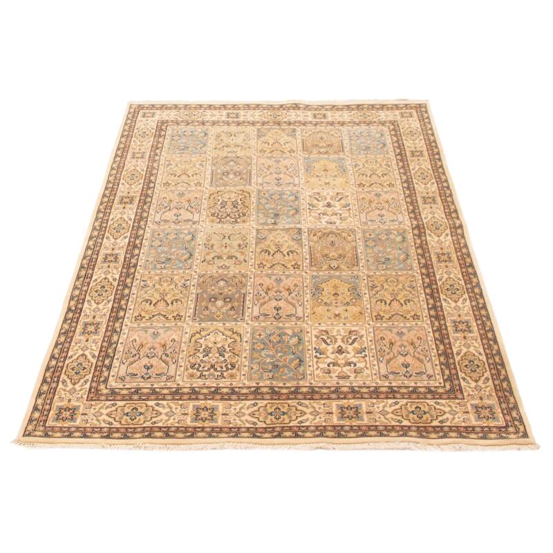 ECARPETGALLERY Hand-knotted Royal Sarough Cream Wool Rug - 5'5 x 7'10
