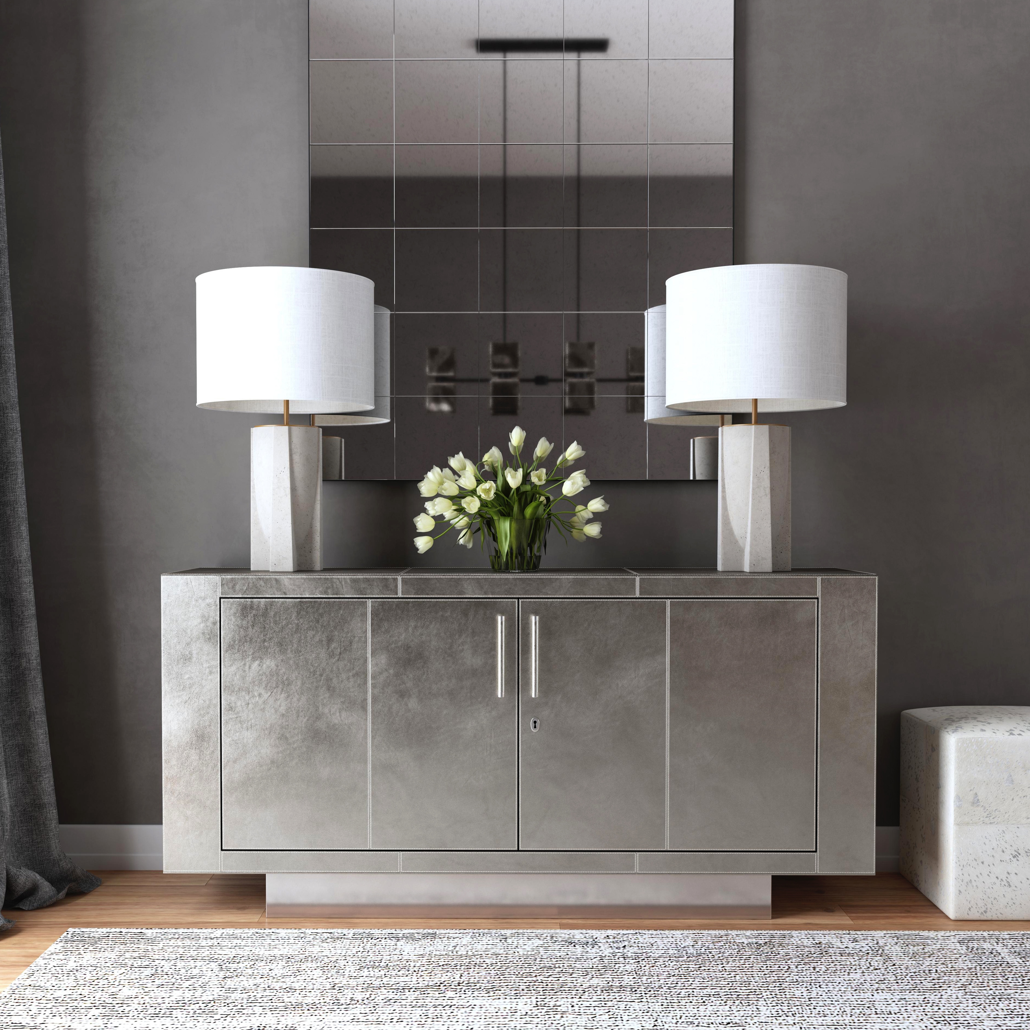Silver buffet shop cabinet