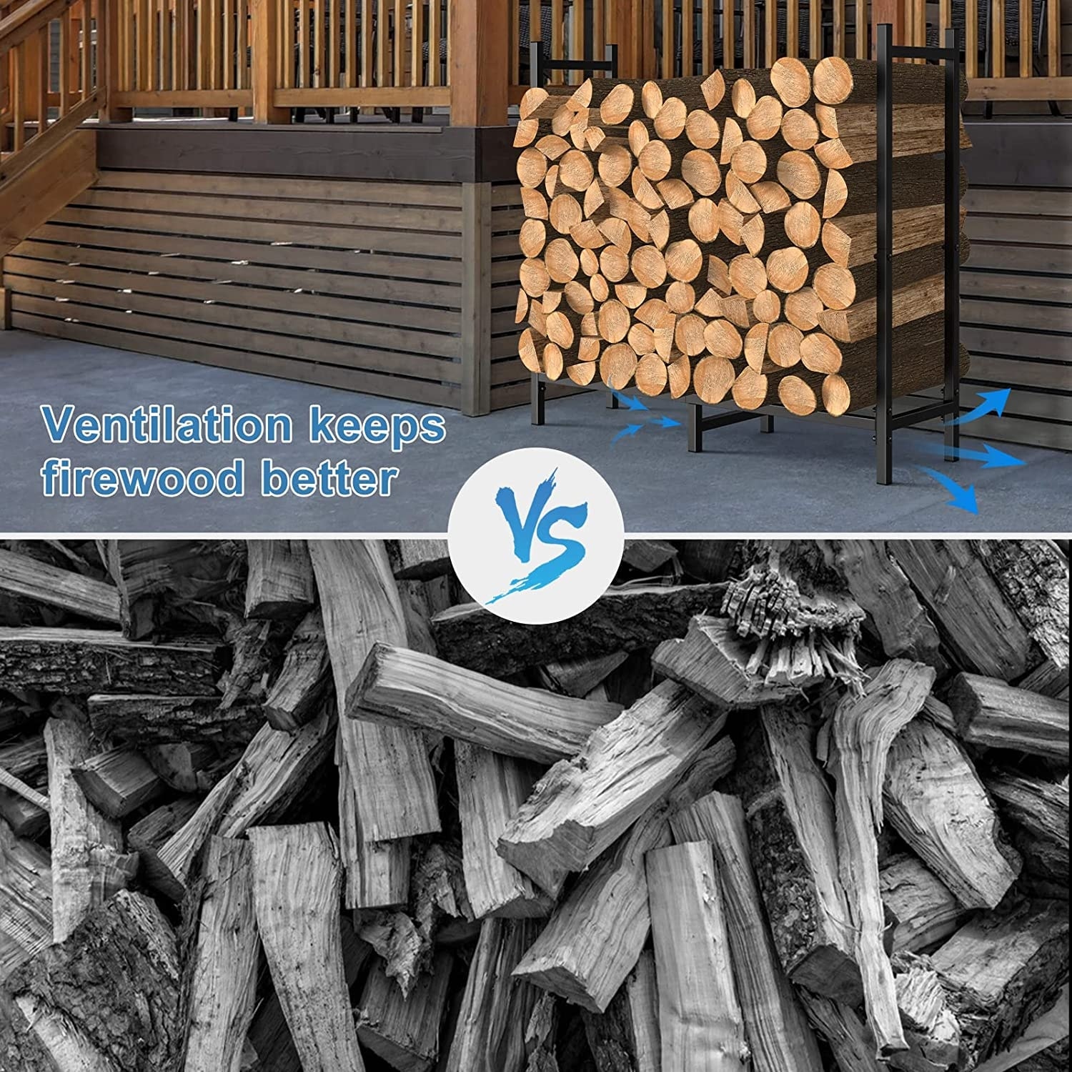 6 ft store firewood rack