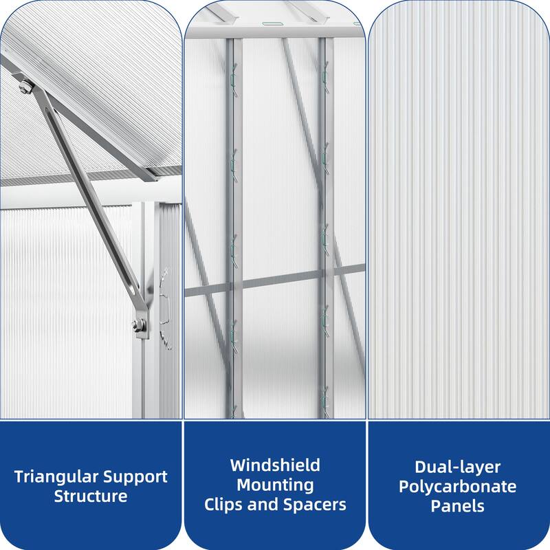 Moasis 8'/10' X 10'/12' Walk-in Hobby Greenhouse