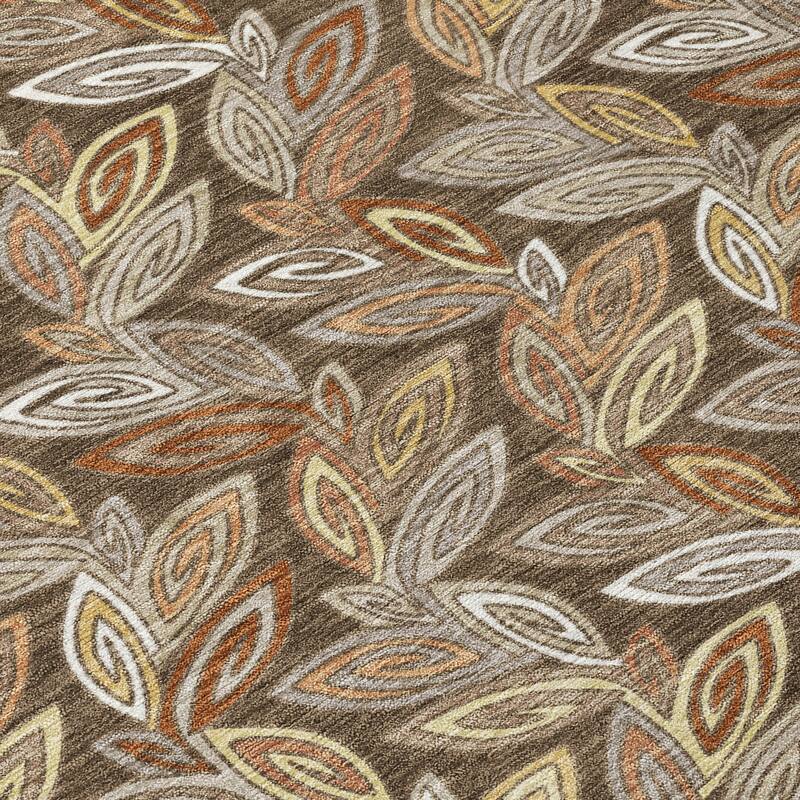 Machine Washable Indoor/ Outdoor Modern Rose Hill Chantille Rug