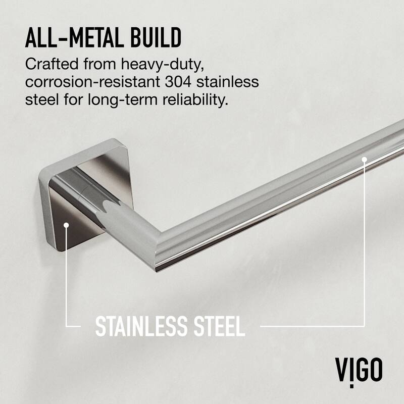 VIGO Satro 3-Piece Bathroom Hardware Accessory Set with 24 in. Towel Bar, Toilet Paper Holder, Hand Towel Holder