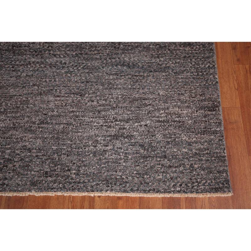Gabbeh Modern Area Rug Hand-Knotted Wool Carpet - 9'0" X 12'3"