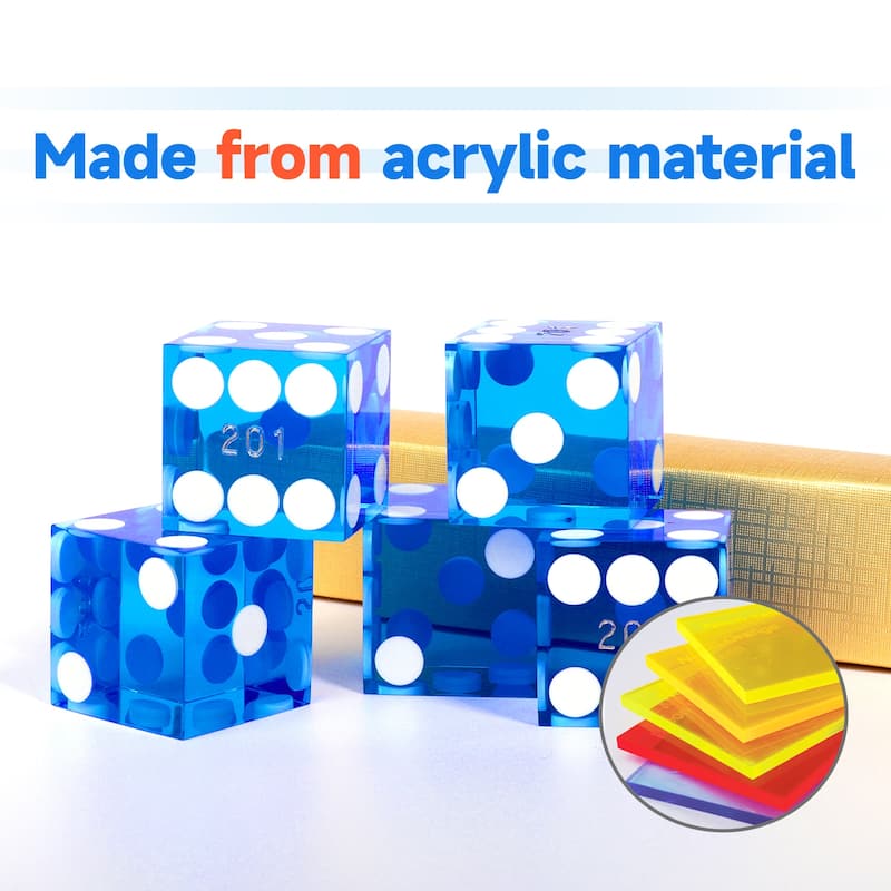 GSE™ 25-Pack AAA Grade 19mm Casino Craps Dice with Matching Serialized Numbers for RPG, Dice Stacking, Yahtzee Dice Games