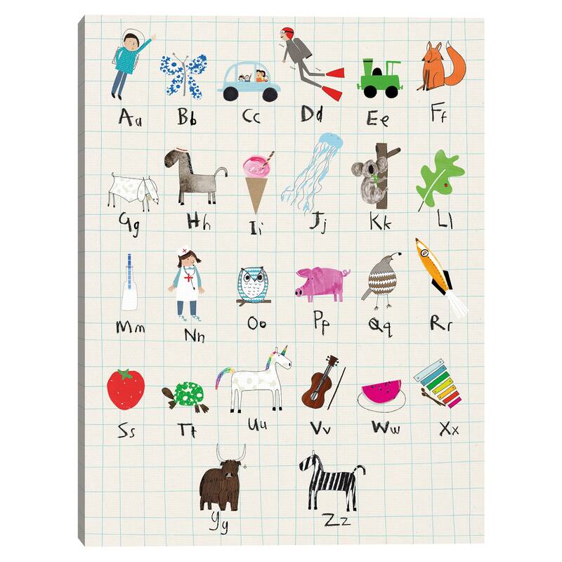 Astronaut Alphabet Canvas Art Print