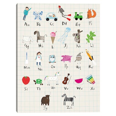 Astronaut Alphabet Canvas Art Print