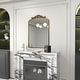 preview thumbnail 2 of 26, Arched Vintage Wall Mirror and Metal Frame Baroque Style Bathroom Vanity Mirror