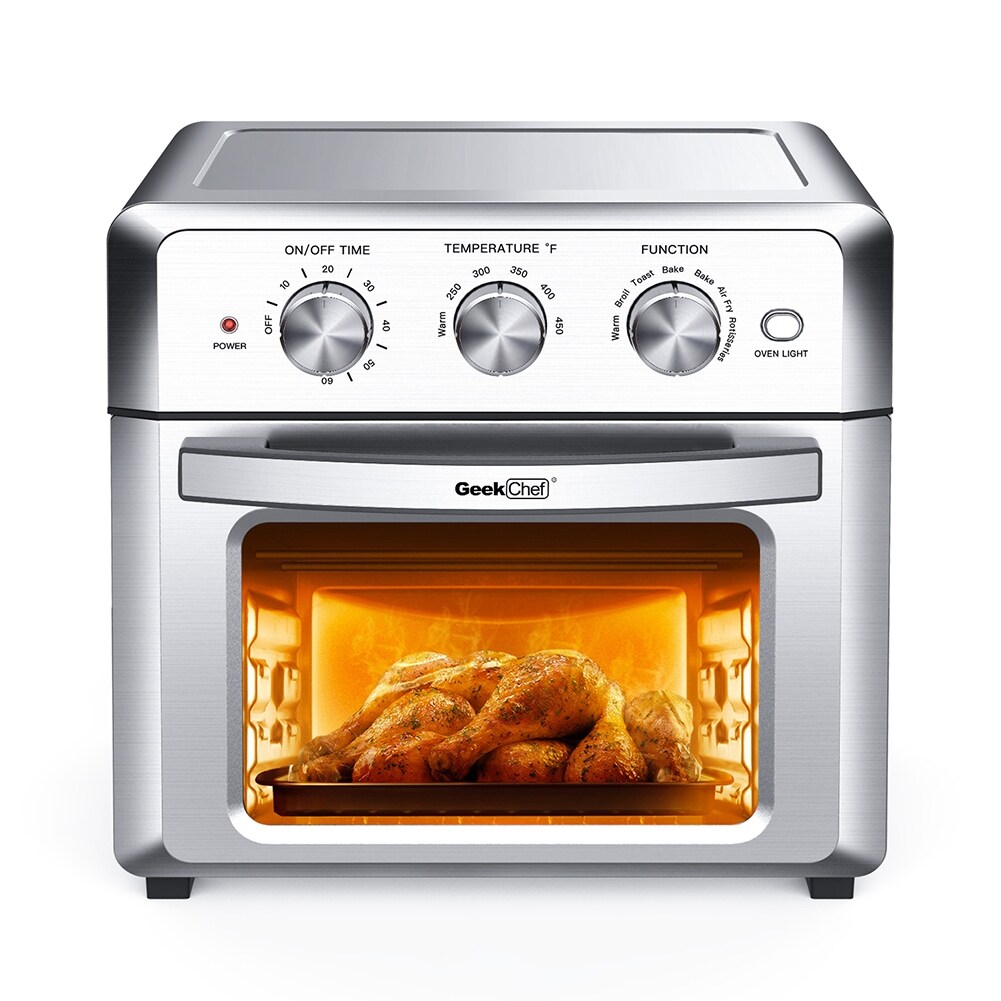 Stainless steel 1500W Air fryer toaster oven with 4 blades
