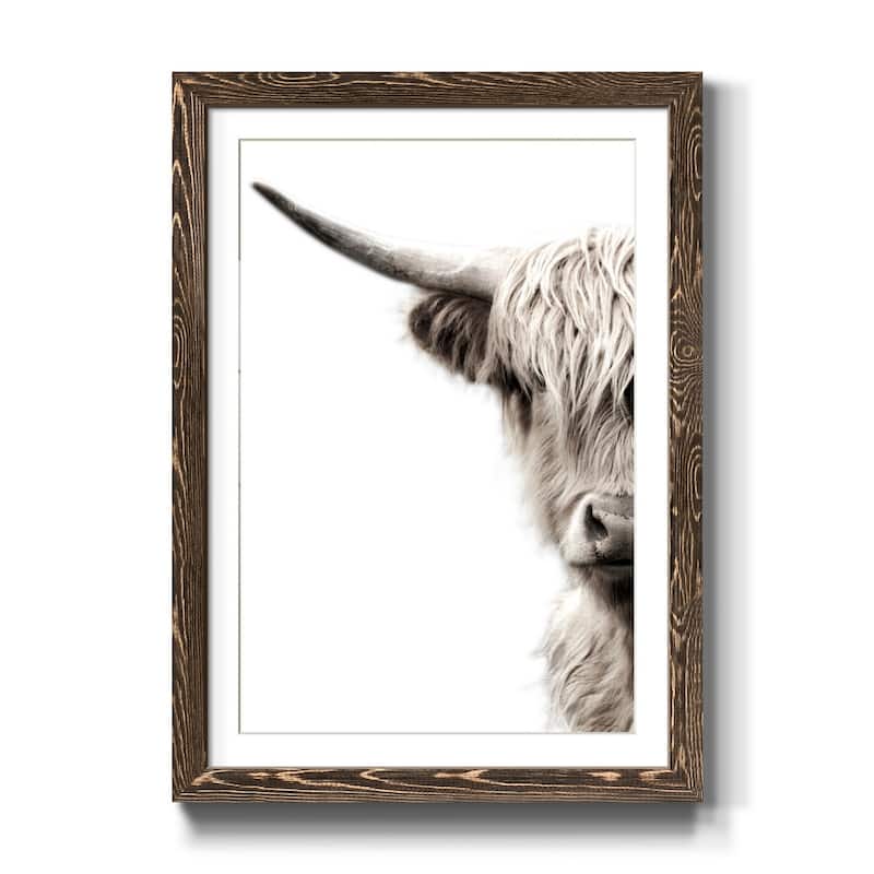 Highland Cattle-Premium Framed Print - Ready to Hang - 23X32 - Walnut