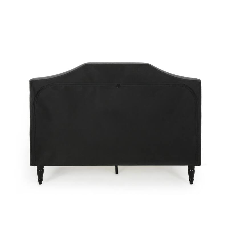 Queen Size Platform Bed with Metal Base Legs and Wood Slat Support, Upholstered Wingback Bed Frame with Tufted Button Headboard