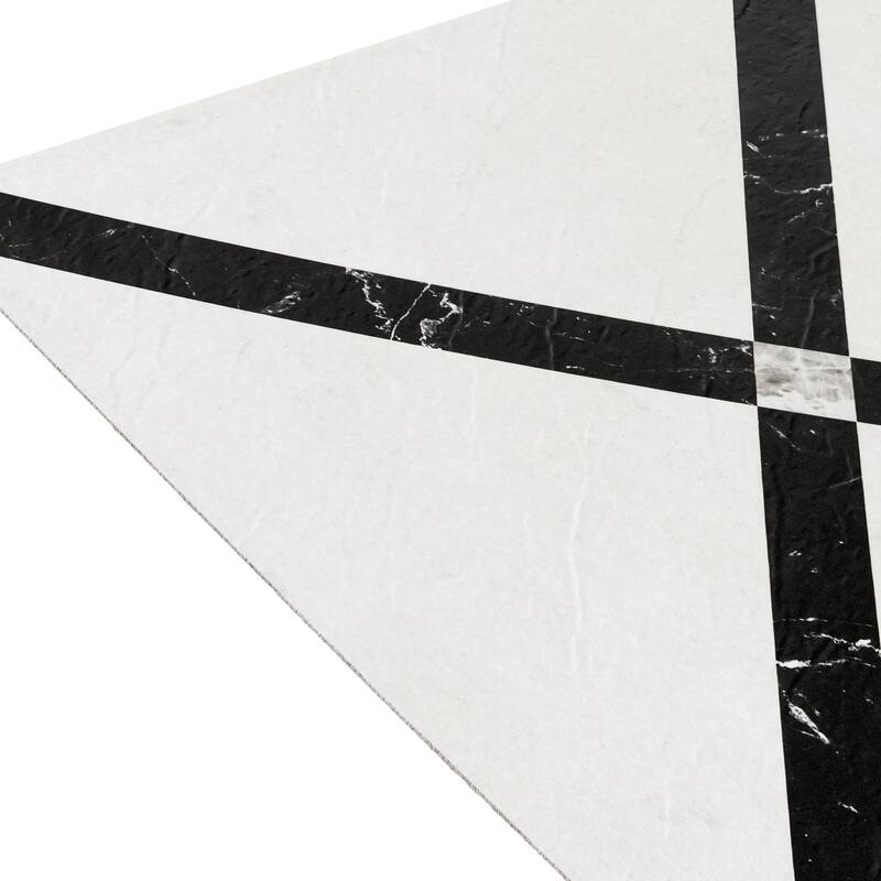 Achim Retro 12x12 Self Adhesive Vinyl Floor Tile - Marble Criss Cross - 20 Tiles/20 sq. ft.