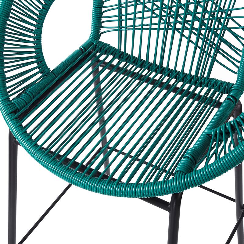 Christopher Knight Home - Ferrara Stylish and Durable Outdoor Wicker Barstools, Set of 2