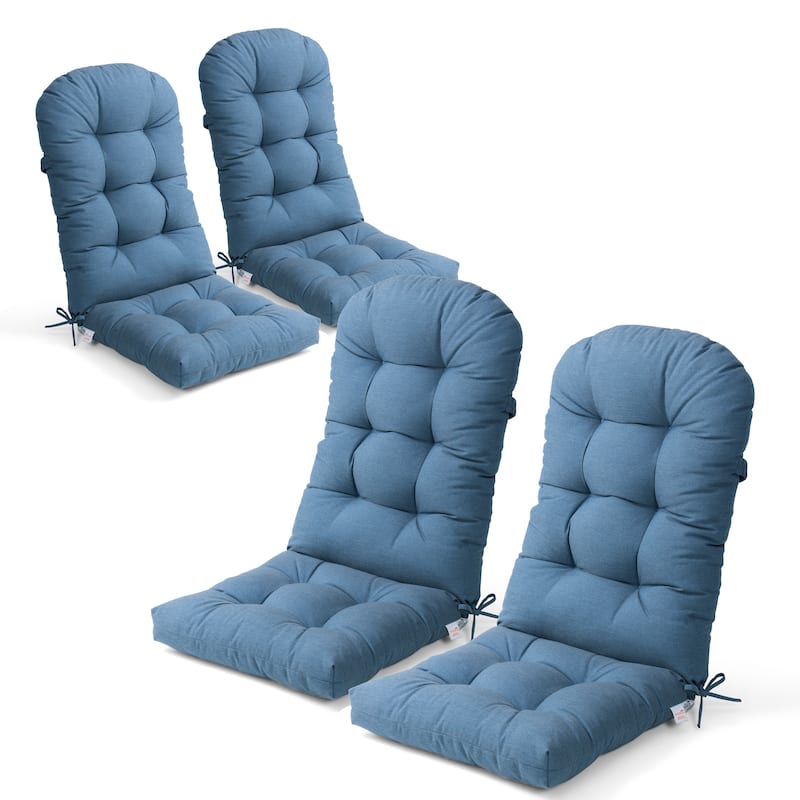 Outdoor Patio Adirondack Rocking Chair Cushions Thickened Chair Pad with Sunbrella - 4PC - SpectrumDenim