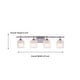 preview thumbnail 14 of 34, Frenia 4-light Modern Dimmable Bathroom Vanity Light with Art Glass