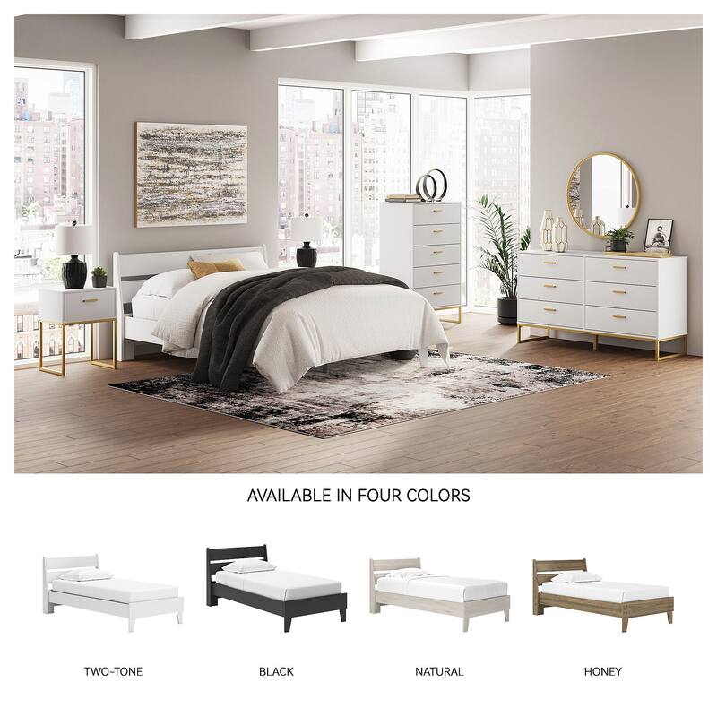 Signature Design by Ashley Socalle White Panel Platform Bed