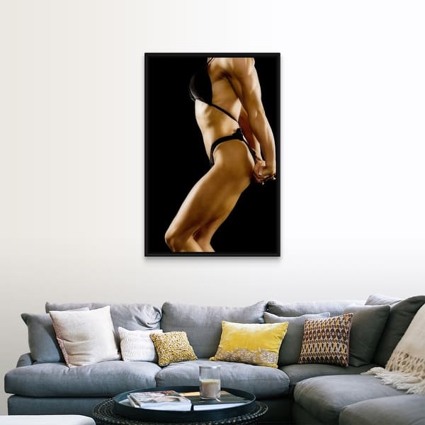 Shop Female Bodybuilder Black Float Frame Canvas Art On Sale Images, Photos, Reviews