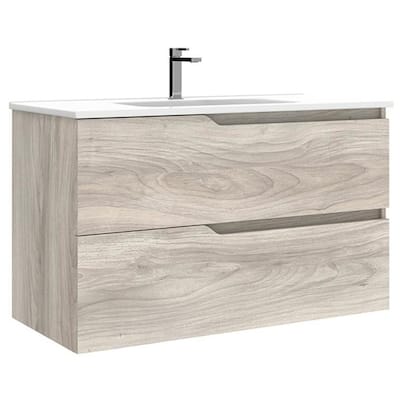 WS Bath Collections Menta C100 Menta 40" Wall Mounted Single Basin