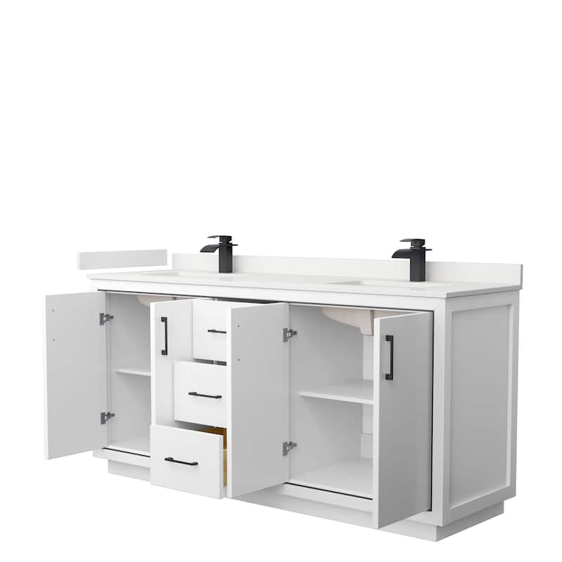 Icon 72-inch Double Vanity, Quartz Top