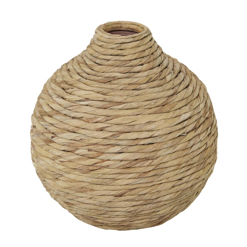 Seagrass Handmade Woven Decorative Vase - Brown - Roche River Decor - Brown - 14"W, 14"H