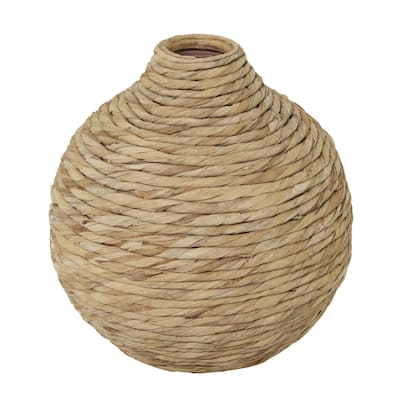 Seagrass Handmade Woven Decorative Vase - Brown - Roche River Decor