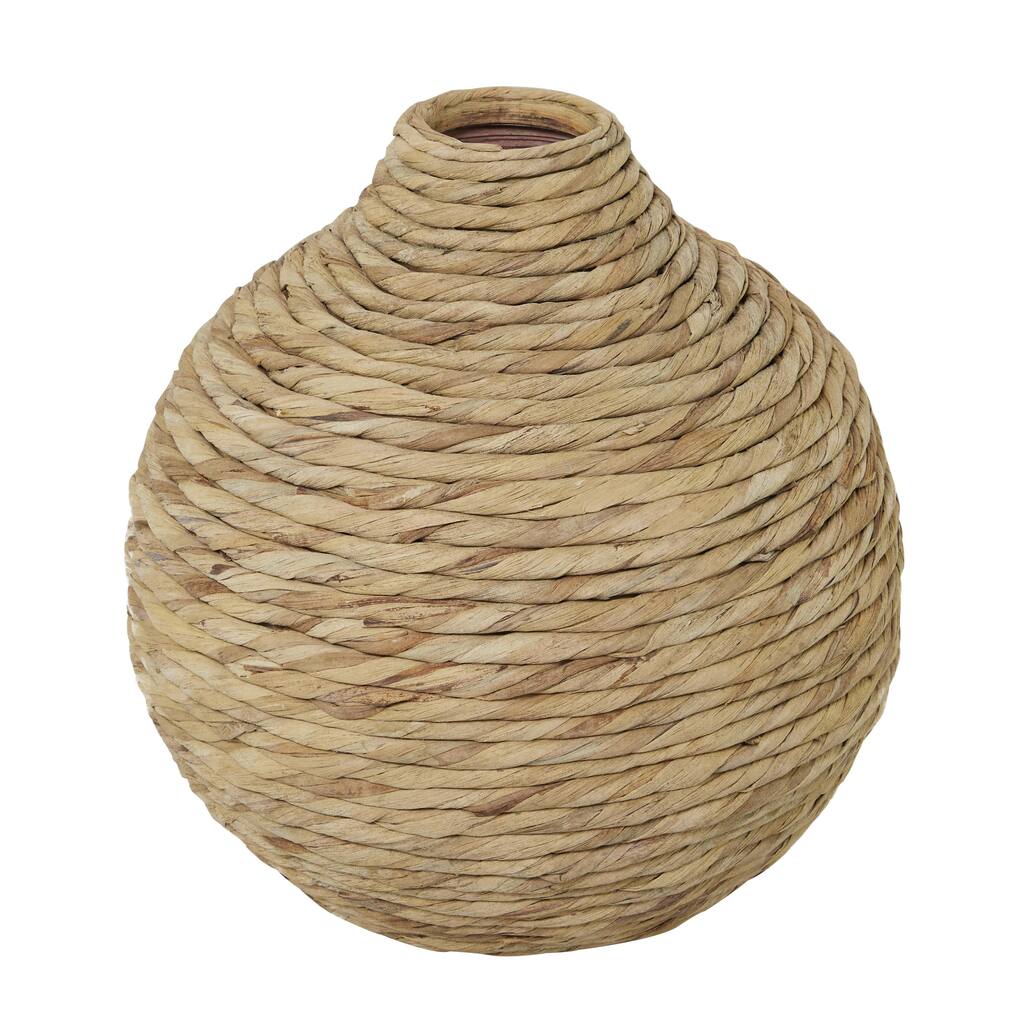 Seagrass Handmade Woven Decorative Vase - Brown - Roche River Decor