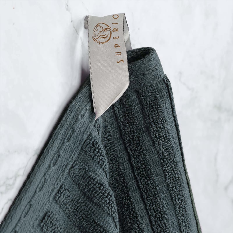 Superior Soho Ribbed Cotton Hand Towel Set of 4
