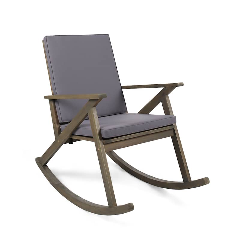 Outdoor Wooden Porch Rocker Chair for Garden, Backyard, Porch & Deck