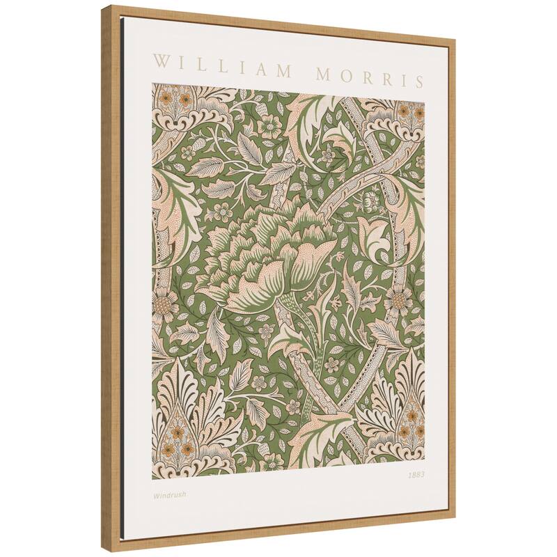 Kate and Laurel Sylvie Poster William Morris Windrush 1883 Framed Canvas by The Art Institute of Chicago - 23x30 - Natural