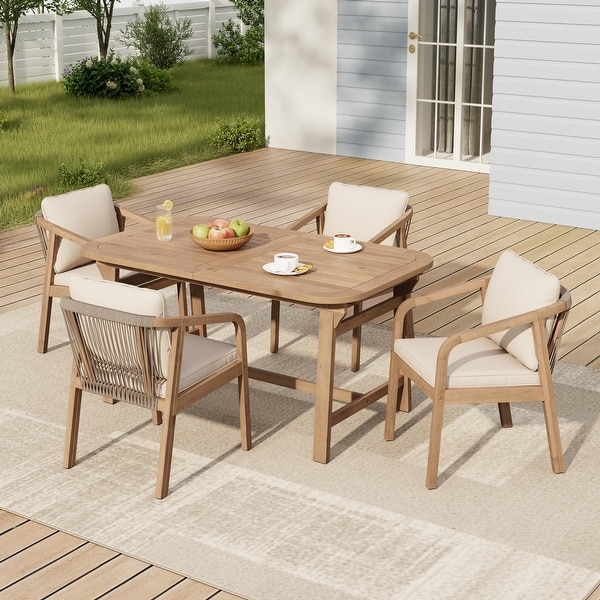 Christopher Knight Home - Lucinda Outdoor Acacia Wood Dining Set