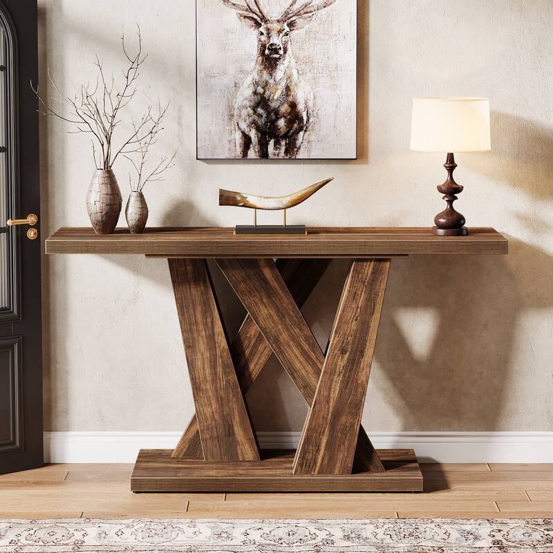 55 Inch Farmhouse Console Table for Entryway / Living Room