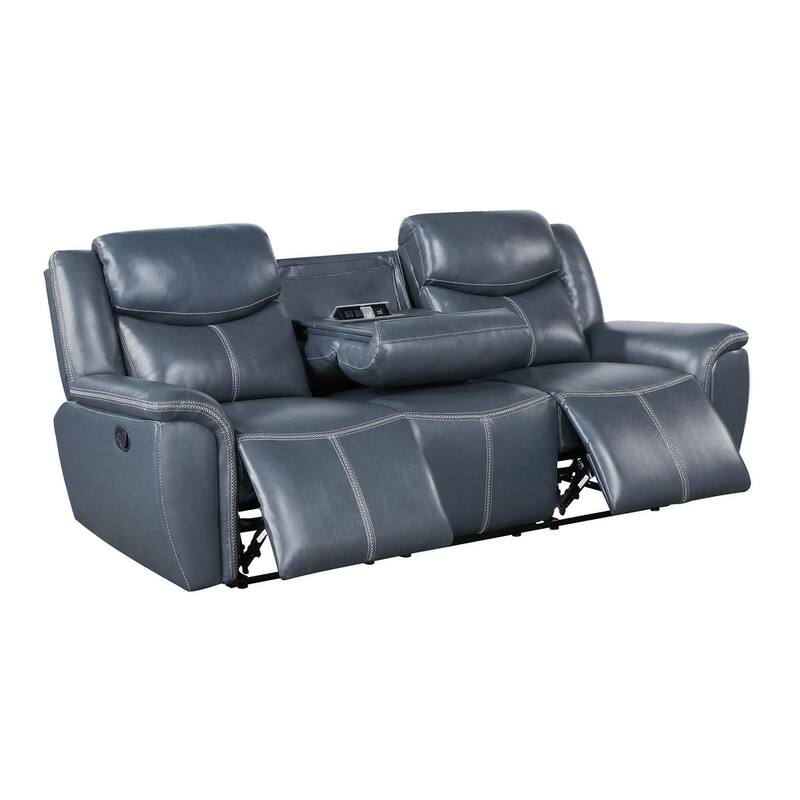 Stanwicke Blue 3-piece Motion Reclining Sofa Set