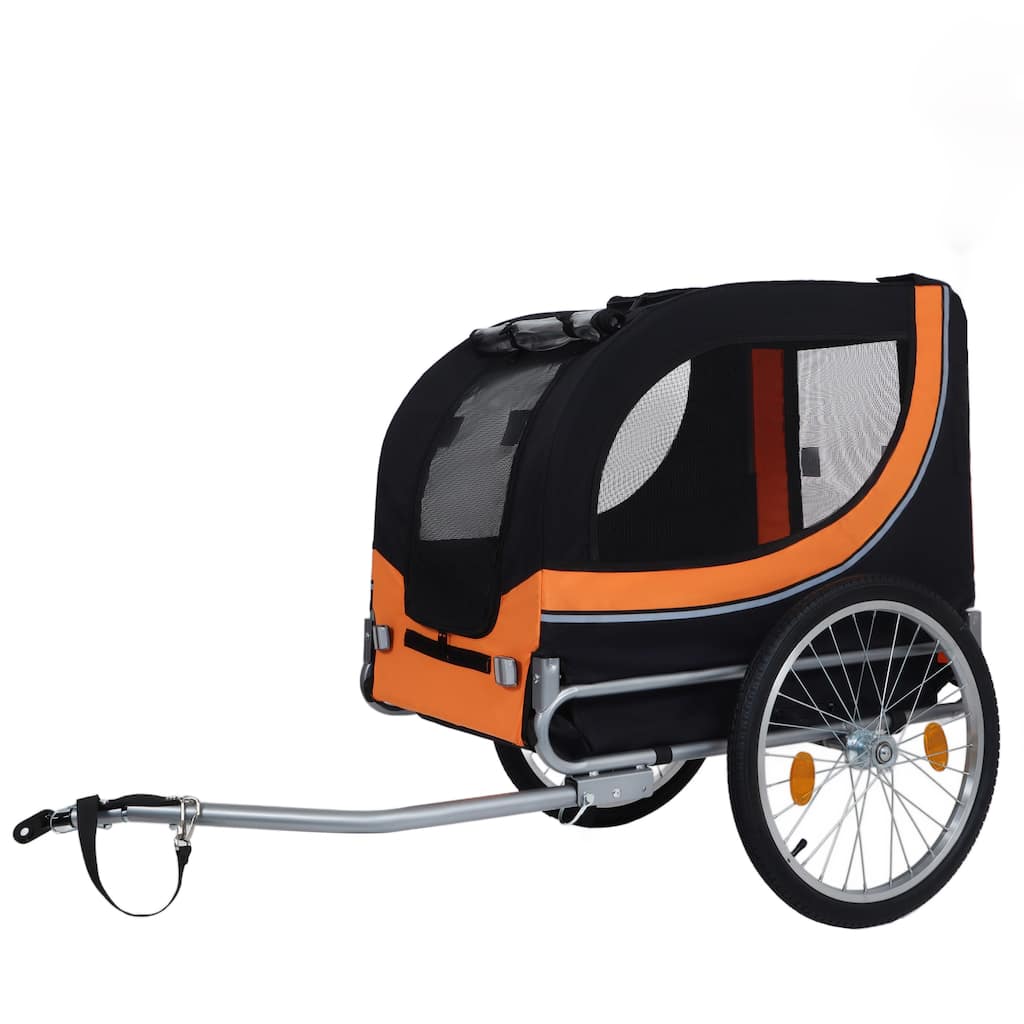 Large Folding Bike Trailer For Dogs - 66lb Capacity All-Terrain Pet Carrier, Durable Steel Frame For Cycling