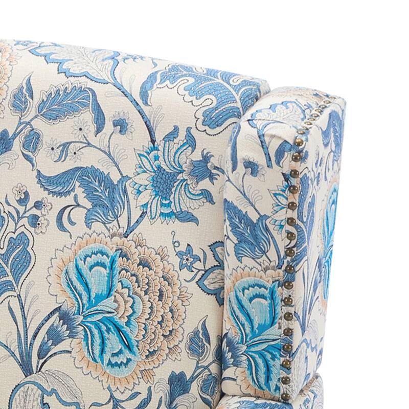Patterned Upholstered Accent Chair for Living Room