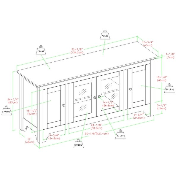 The Gray Barn Estelle 53-inch 4-door TV Console