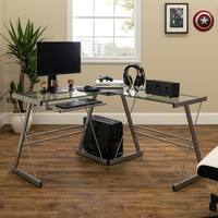 Buy Glass Desks Computer Tables Online At Overstock Our Best Home Office Furniture Deals