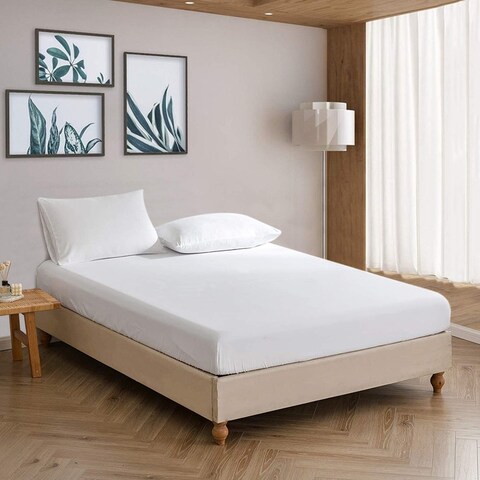 A1HC Organic Bed Sheets, 100% Organic Cotton Starter Sheet Set, White