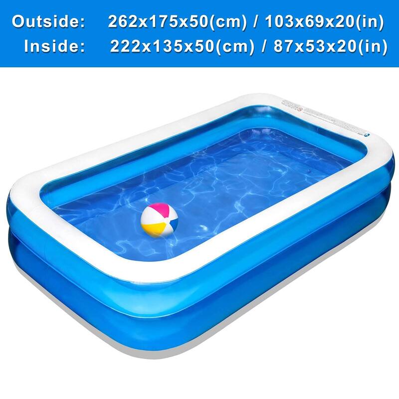 Inflatable Swimming Pool Kiddie Pools Family Swim Center for Kids Full-Sized Lounge Pool for Kids Easy Set Swimming Pool