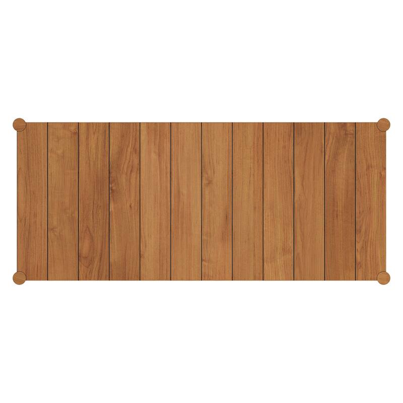 Eleni 89-Inch Outdoor Patio Teak Wood Dining Table