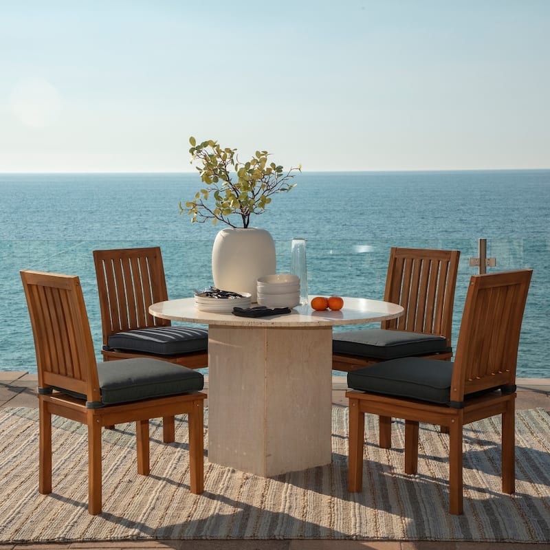 ARDEN Foam Outdoor Double Welted Dining Seat Cushion, 19 x 19