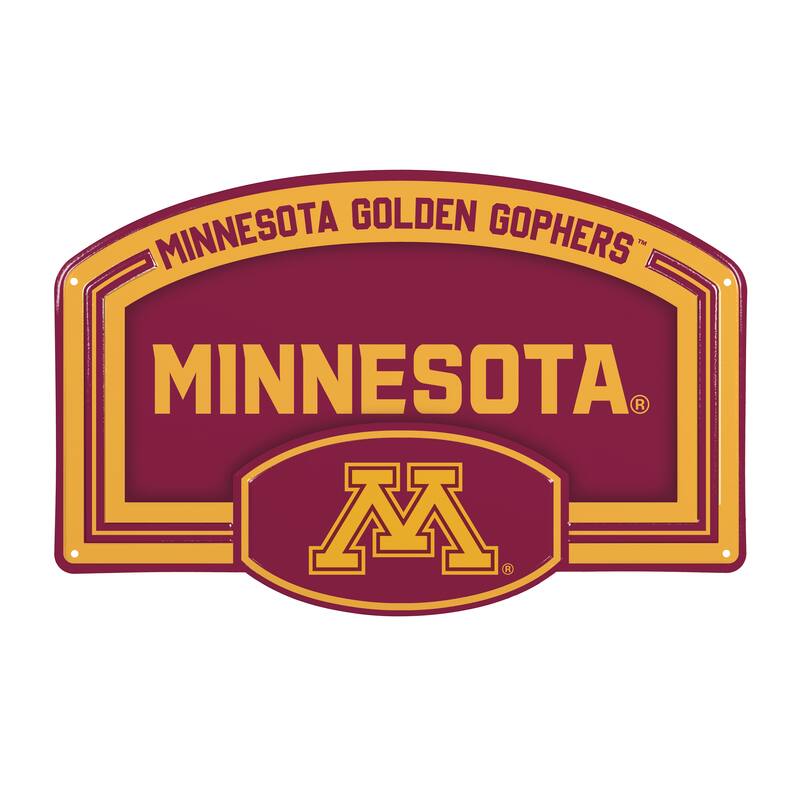 University of Minnesota Embossed Steel Wall Sign, 11" x 17"